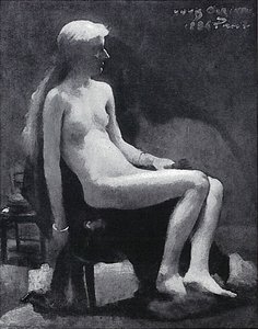 女性坐姿 作者 洛维斯·科林斯（Lovis Corinth）